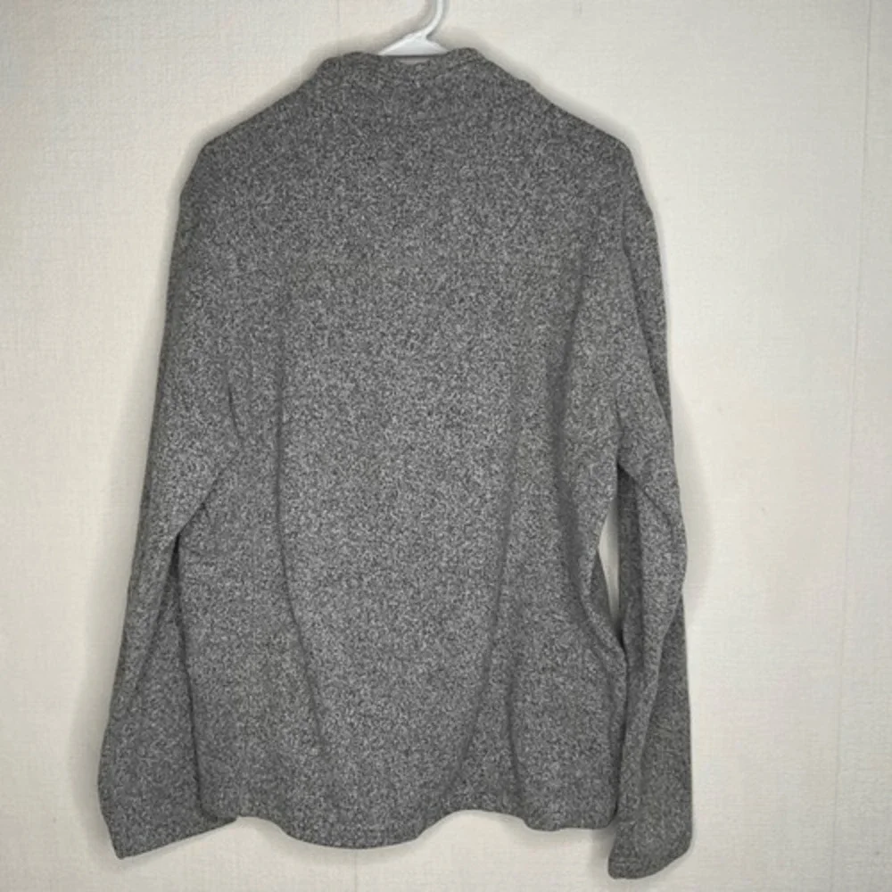 The North Face Gray Quarter Zip Fleece Pullover Jacket Large Hiking Gorp Camping